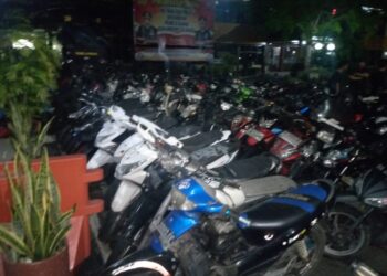 kendaraan knalpot brong dikandangkan Polresta Padang