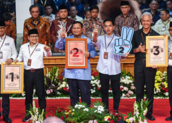 Ketiga Calon Presiden dan Calon Wakil Presiden Pemilu 2024 (Foto: ANTARA)