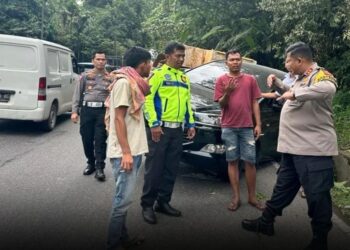 Kecelakaan lalu di Jalan Sutan Syahrir, Kelurahan Silaing Bawah, Kecamatan Padang Panjang Barat, Kota Padang Panjang, Minggu (11/2/2024).