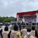 Apel Patroli Pengawasan Masa Tenang Pemilu tahun 2024 di Ruang Terbuka Hijau (RTH) Muaro, Minggu (11/2/24).