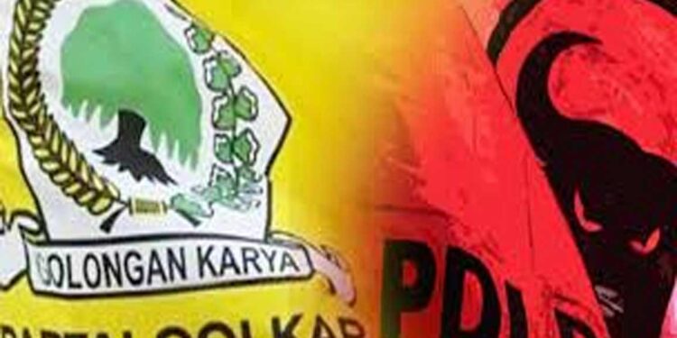 Ilustrasi Golkar dan PDIP (foto: istimewa)