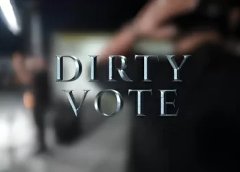 Tangkapan Layar bertuliskan Dirty Vote yang diambil dari trailer Film Dokumenter Dirty Vote.