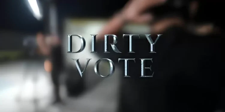 Tangkapan Layar bertuliskan Dirty Vote yang diambil dari trailer Film Dokumenter Dirty Vote.