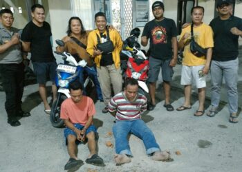 Dua pencuri motor di kawasan kampus UNP dibekuk Polsek Padang Utara pada Minggu, 4 Februari 2024.