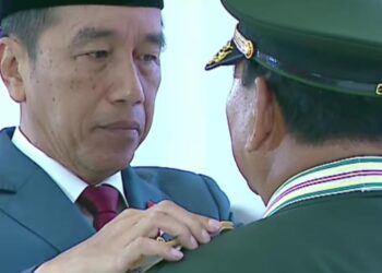 Prabowo resmi terima gelar Jendral Kehormatan TNI (Foto: Tangkap Layar Youtube Kemhan RI)