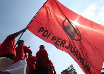 Ilustrasi bendera PDIP (Int)