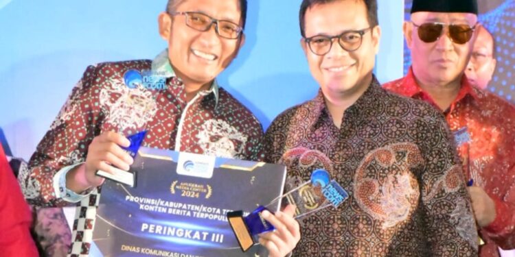 Pemko Padang meraih dua penghargaan Anugerah Media Center 2024 (foto: Humas Pemko Padang)