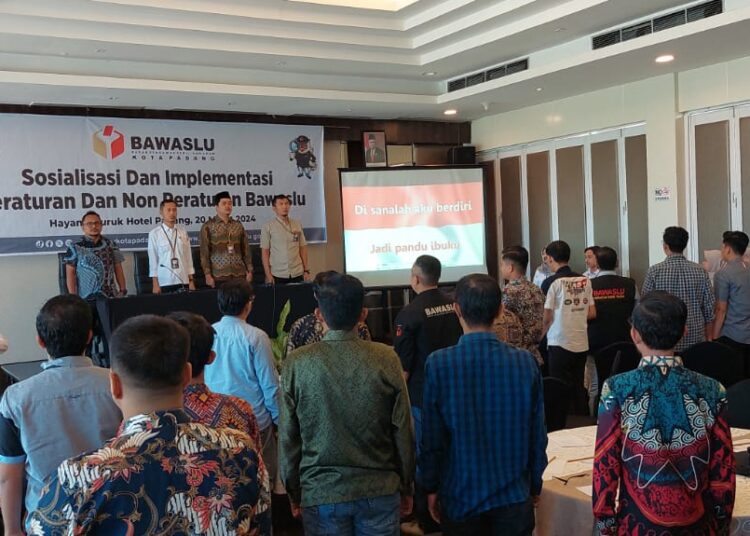 Bawaslu Kota Padang adakan kegiatan sosialisasi dan implementasi peraturan dan non peraturan Bawaslu.