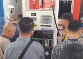 Polres Padang Panjang menyidak sejumla SPBU.