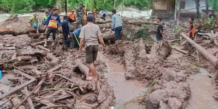 Bencana banjir di Pesisir Selatan.