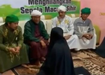 Tangkap layar vidio viral pengajian boleh tukar pasangan.