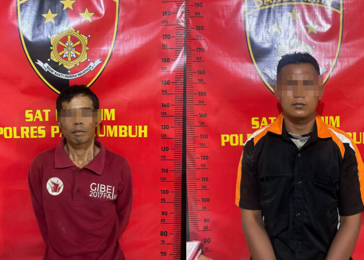 Dua tersangka diamankan di Mapolres Payakumbuh.