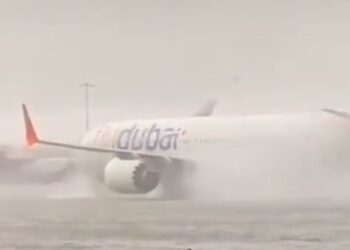 bandara Dubai tergenang banjir (Foto: Tangkapan layar video X)