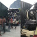 Kecelakaan truk dan bus di Sijunjung.