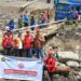 Direktur Utama (Dirut) PT Semen Padang Indrieffouny Indra mengunjungi lokasi bencana banjir bandang lahar dingin Gunung Marapi di Kabupaten Tanah Datar, Sabtu (18/5/2024).