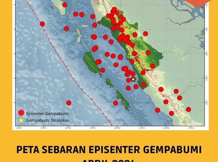 Gempa di Sumbar periode April 2024 (foto: BMKG)