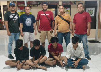 Polsek Padang Utara mengamankan 4 pria penyalahgunaan narkoba.