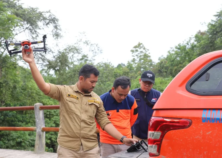 BNPB memetakan titik potensi bencana susulan Gunung Marapi dengan drone (foto: BNPB)