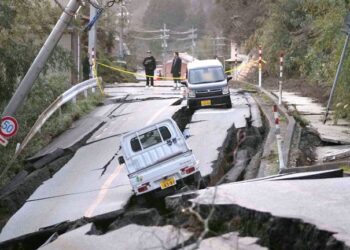 Gempa di Jepang (foto: Sky News)