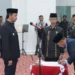 Erman Safar saat memimpin pelantikan 64 pejabat baru di lingkungan Pemerintah Kota Bukittinggi