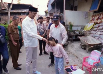 Wali Kota Bukittinggi saat bertemu masyarakat. Pemkot daerah setempat menyalurkan bantuan beras Badan Pangan Nasional