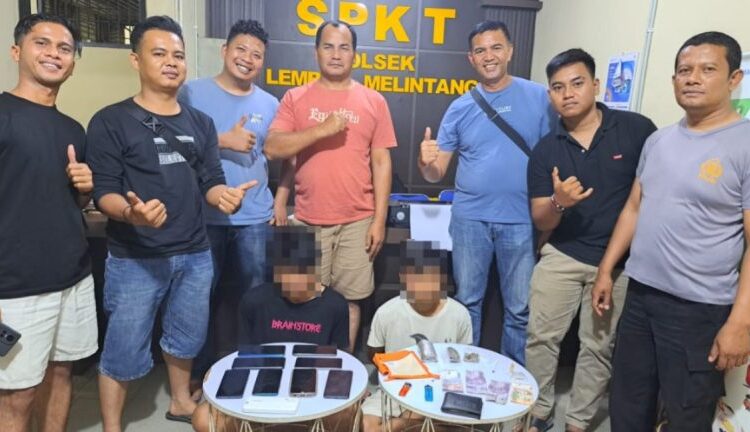 Dua pelaku dan barang bukti diamankan di Mapolsek Lembah Malintang Pasaman Barat. Ist