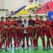 Tim Rafhely Futsal Club Liga Futsal pada kompetisi Nusantara (LFN) 2024 di GOR Pancasila, UGM Yogyakarta, Sabtu (17/8/2024).