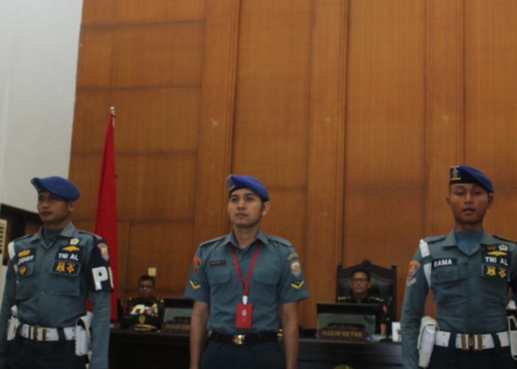 Proses sidang kasus pembunuhan Casis Bintara TNI Angkatan Laut (foto: ist)