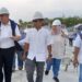 Pj Wali Kota Padang Andree Algamar meninjau pembangunan Skate Park di Pantai Muaro Lasak Padang.