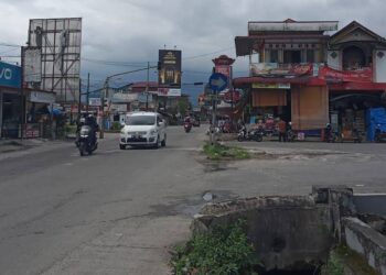 Lokasi kecelakaan yang menimpa korban di Sicincin Padang Pariaman.