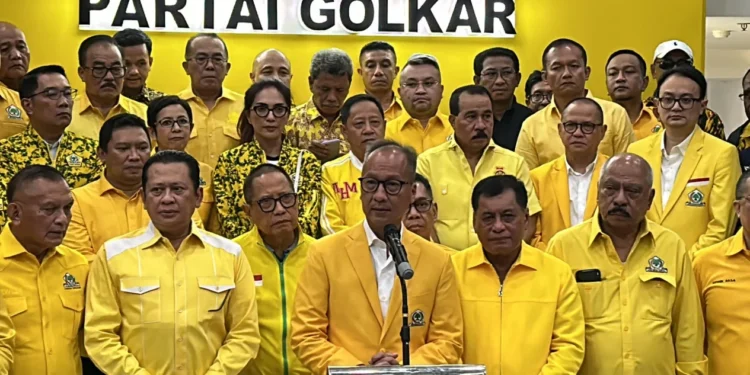 Wakil Ketua Umum Partai Golkar Agus Gumiwang resmi ditunjuk sebagai Pelaksana Tugas (Plt) Ketua Umum Partai Golkar setelah digelar rapat pleno, Selasa (13/8). Foto: tvone