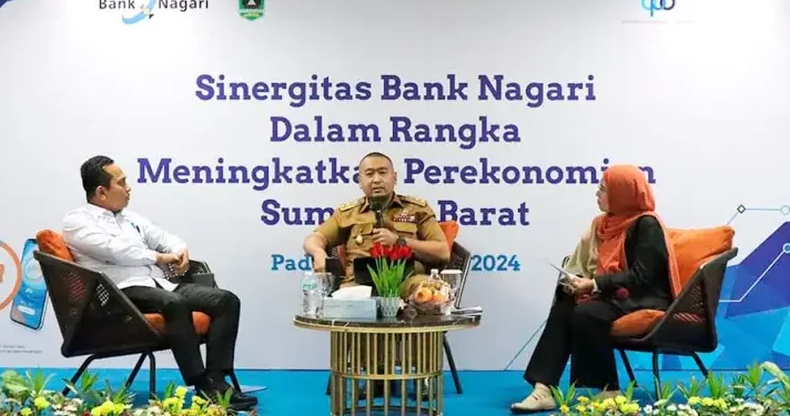 Diskusi bertema Sinergitas Bank Nagari Dalam Rangka Meningkatkan Perekonomian Sumatera Barat, Selasa (6/8/2024). Ist