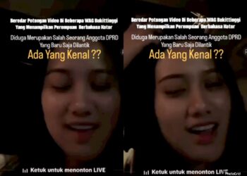 Tangkap layar video viral diduga anggota DPRD Bukittinggi live sambil berkata kasar