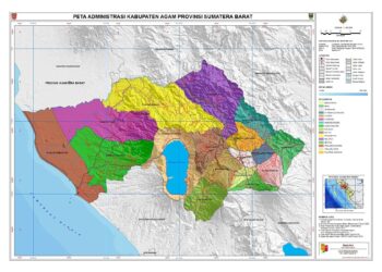 Peta wilayah Kabupaten Agam (Foto : Istimewa)