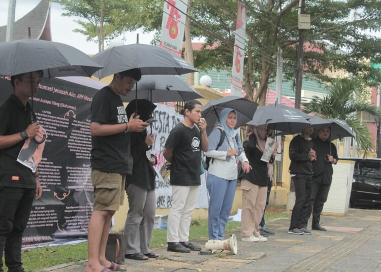 Aksi solidaritas untuk Afif Maulana