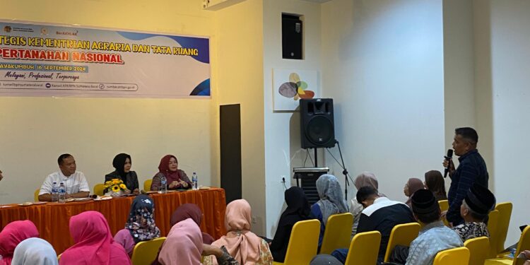 Sosialisasi Program Strategis Kementerian ATR/BPN di Payakumbuh, Senin (16/9/2024).