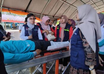 Simulasi bencana di Kota Padang (foto: Info Publik)