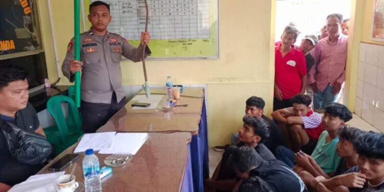 Remaja pelaku tawuran diamankan di Mapolsek Batang Kapas Pesisir Selatan