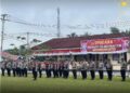 Upacara Pemberhentian Tidak Dengan Hormat dua personel Polres Dharmasraya.