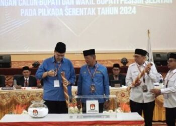 Pengundian nomor urut Pilkada Pesisir Selatan 2024, Senin (23/9)