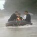 Momen Kim Jong Un Naik Perahu Tinjau Langsung Kondisi Banjir (Foto: Tangkap Layar X)