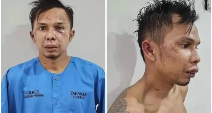 Indra Septiarman tersangka pembunuh sekaligus pemerkosa Nia Kurnia Sari.