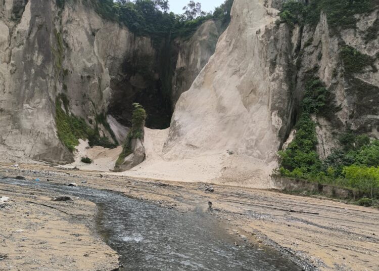 Titik longsor di Ngarai Sianok (foto: ist)