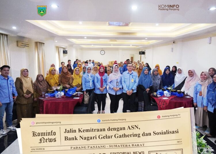 Bank Nagari Cabang Padang Panjang mengadakan gathering bersama sejumlah Organisasi Perangkat Daerah (OPD) dan sekolah, Senin (28/10/2024).