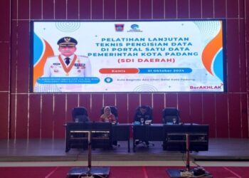 Pelatihan Lanjutan Teknis Pengisian Data di Portal Satu Data Pemerintah Kota Padang (foto: Diskominfo Padang)