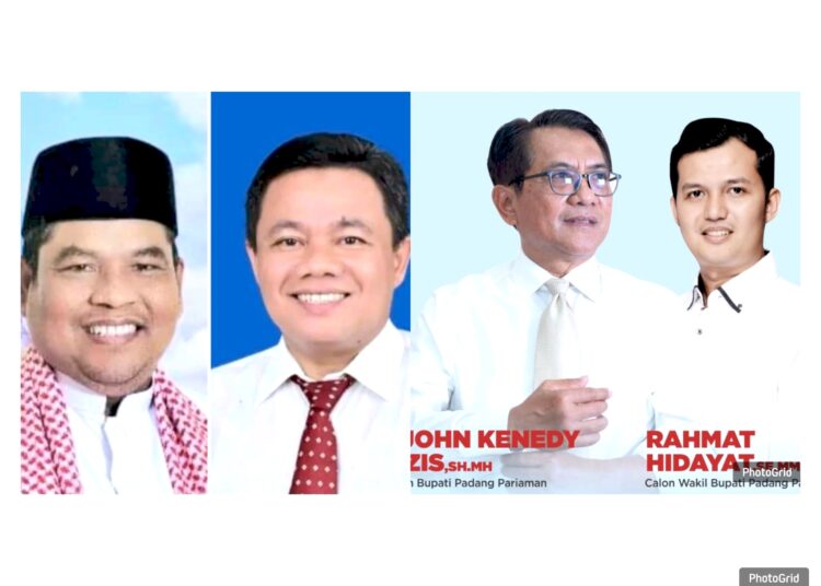 Pilkada Padang Pariaman 2024, Paslon 1 Suhatri Bur-Yosdianto dan Paslon 2 JKA-Rahmat Hidayat.