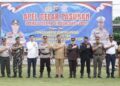 Bupati Dharmasraya, Sutan Riska Tuanku Kerajaan, menghadiri Apel Gelar Pasukan Operasi Zebra Singgalang tahun 2024, Senin (14/10).