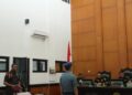 Sidang pembacaan tuntutan kasus pembunuhan Casis TNI AL di Pengadilan Militer I-03 Padang, Kamis (3/10).