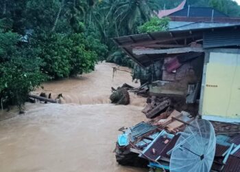 Banjir di Kabupaten Sijunjung (Foto: istimewa)