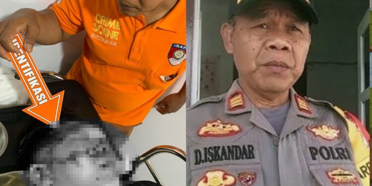 Kabag Ops Polres Solok Selatan, Dadang Iskandar pelaku yang menembak rekannya, Kasat Reskrim, AKP Ulil Ryanto Anshari.